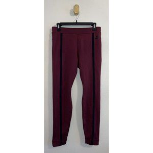 Nike Red Tag Track Pants Fitted Jogger Pants Pull On Womens M Medium Maroon